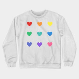 Mini Rainbow Hearts Sticker Pack Crewneck Sweatshirt